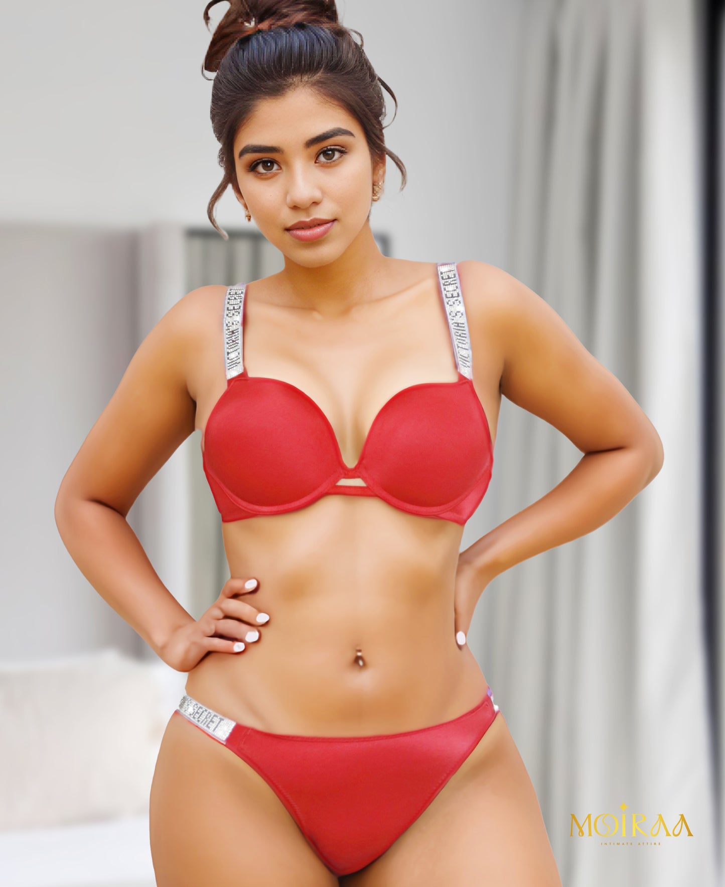 Rhinestone Secret Bra and Panty Set