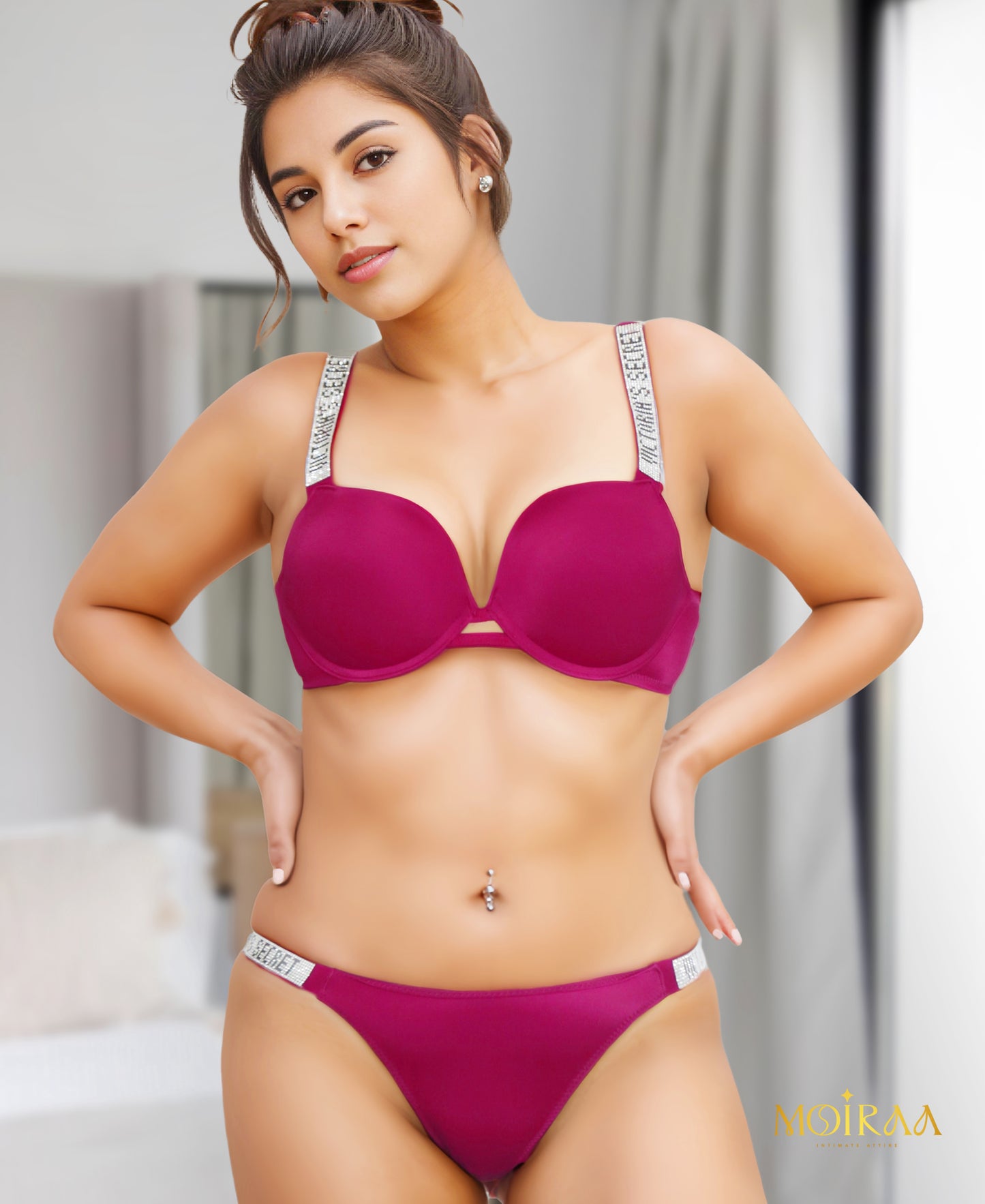 Rhinestone Secret Bra and Panty Set