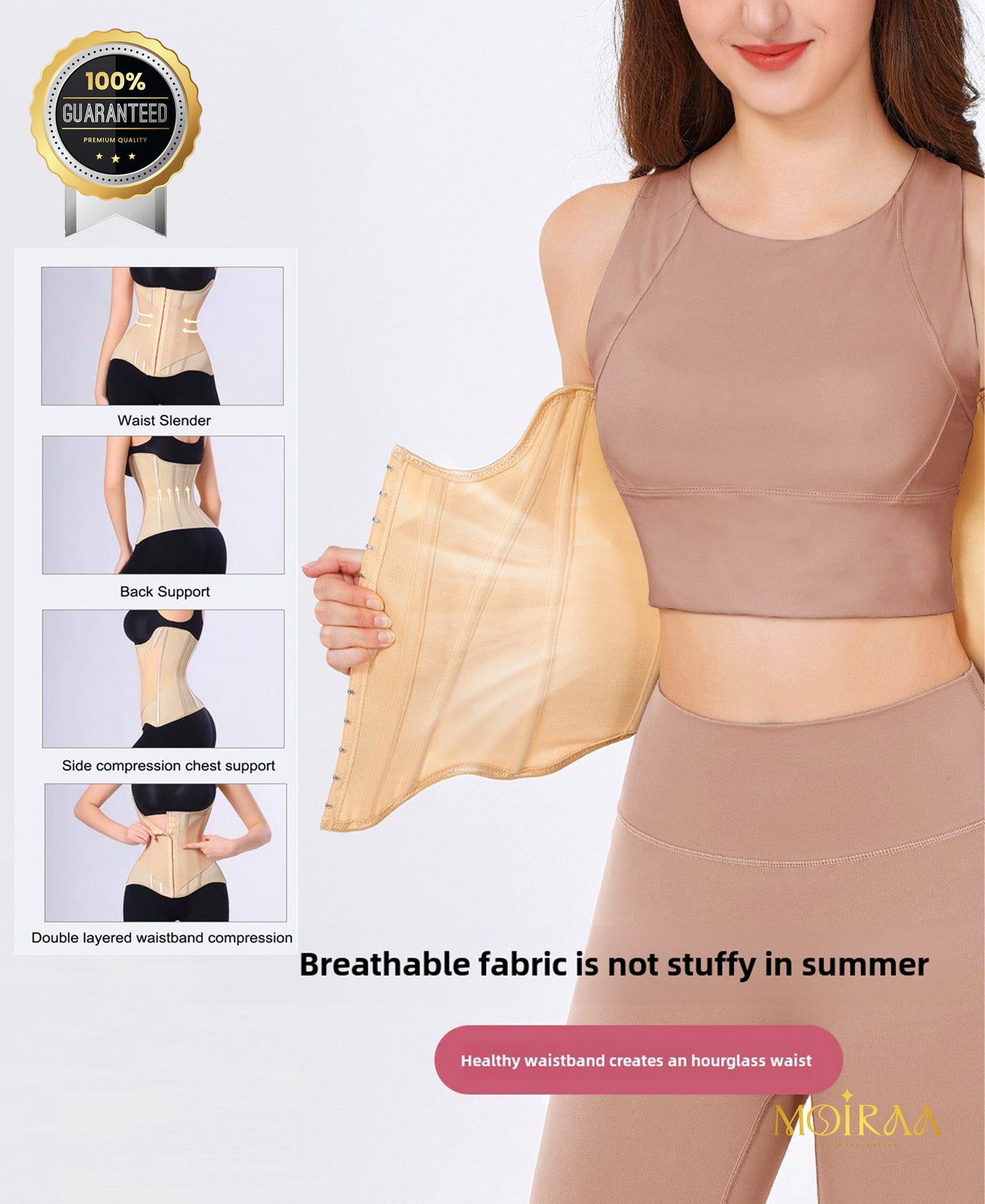 Double Belt Wrap Girdle – Premium Waist Trainer Shapewear for Women