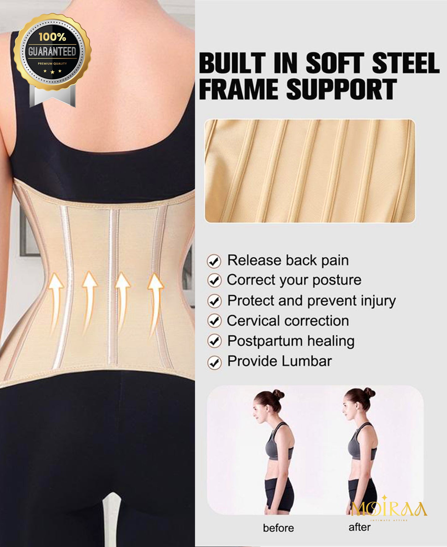Double Belt Wrap Girdle – Premium Waist Trainer Shapewear for Women