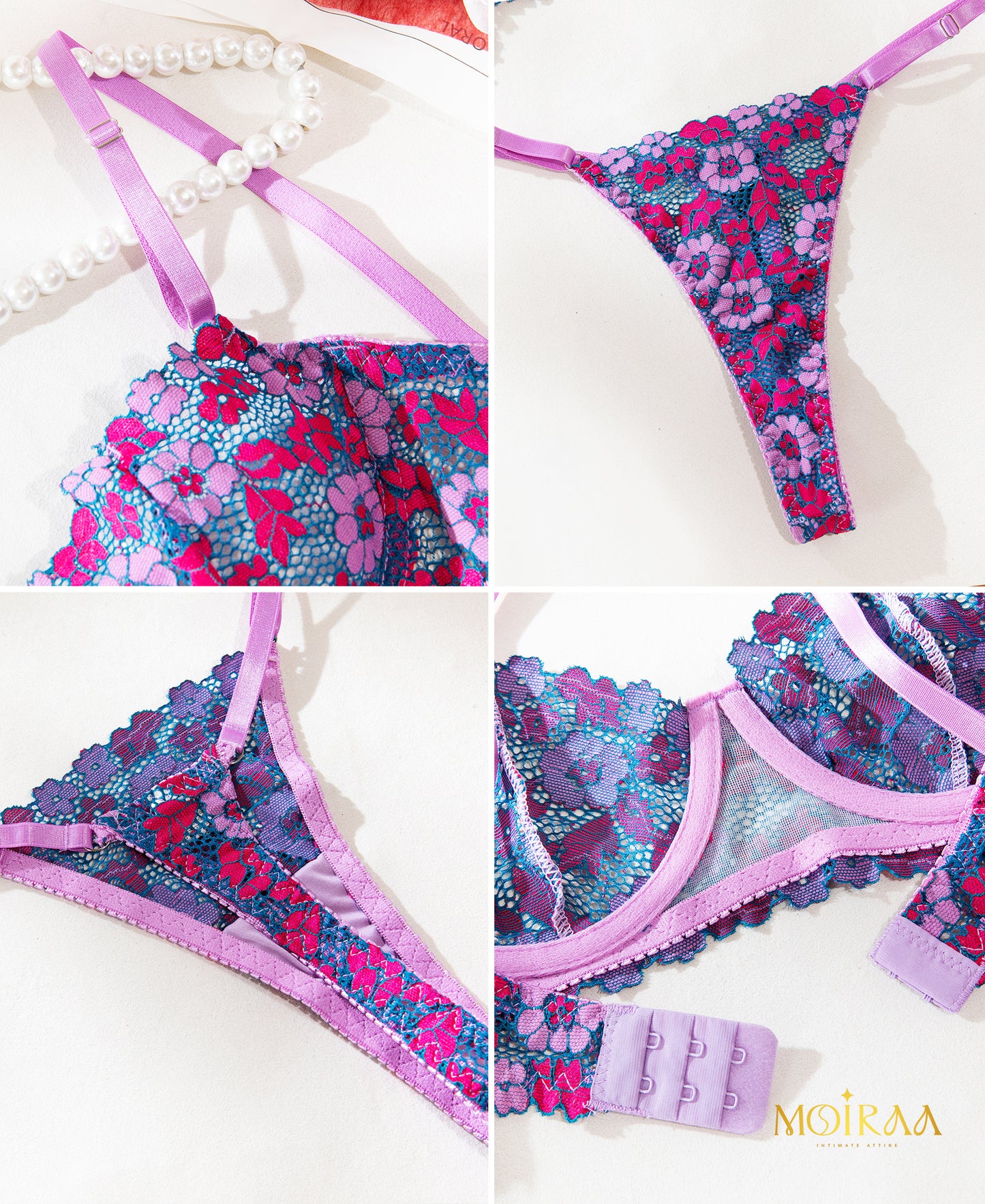 Monica Bloom Luxury Flower Lace Set
