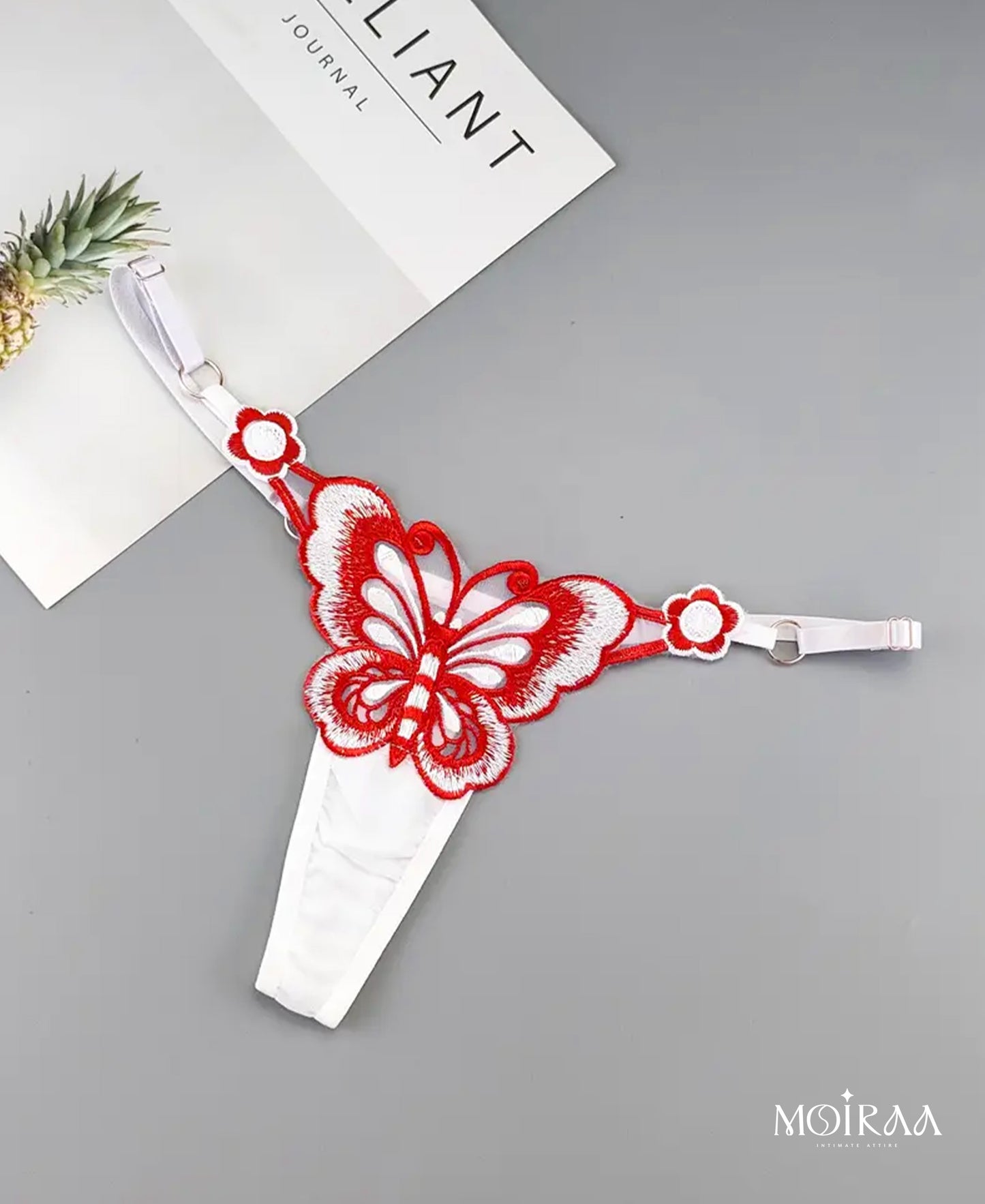 Butterfly Diva Embroidered Thongs