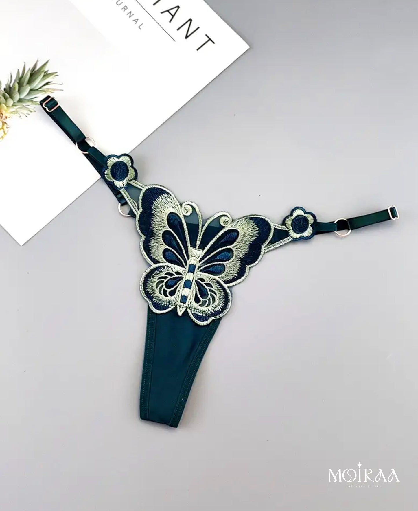 Butterfly Diva Embroidered Thongs