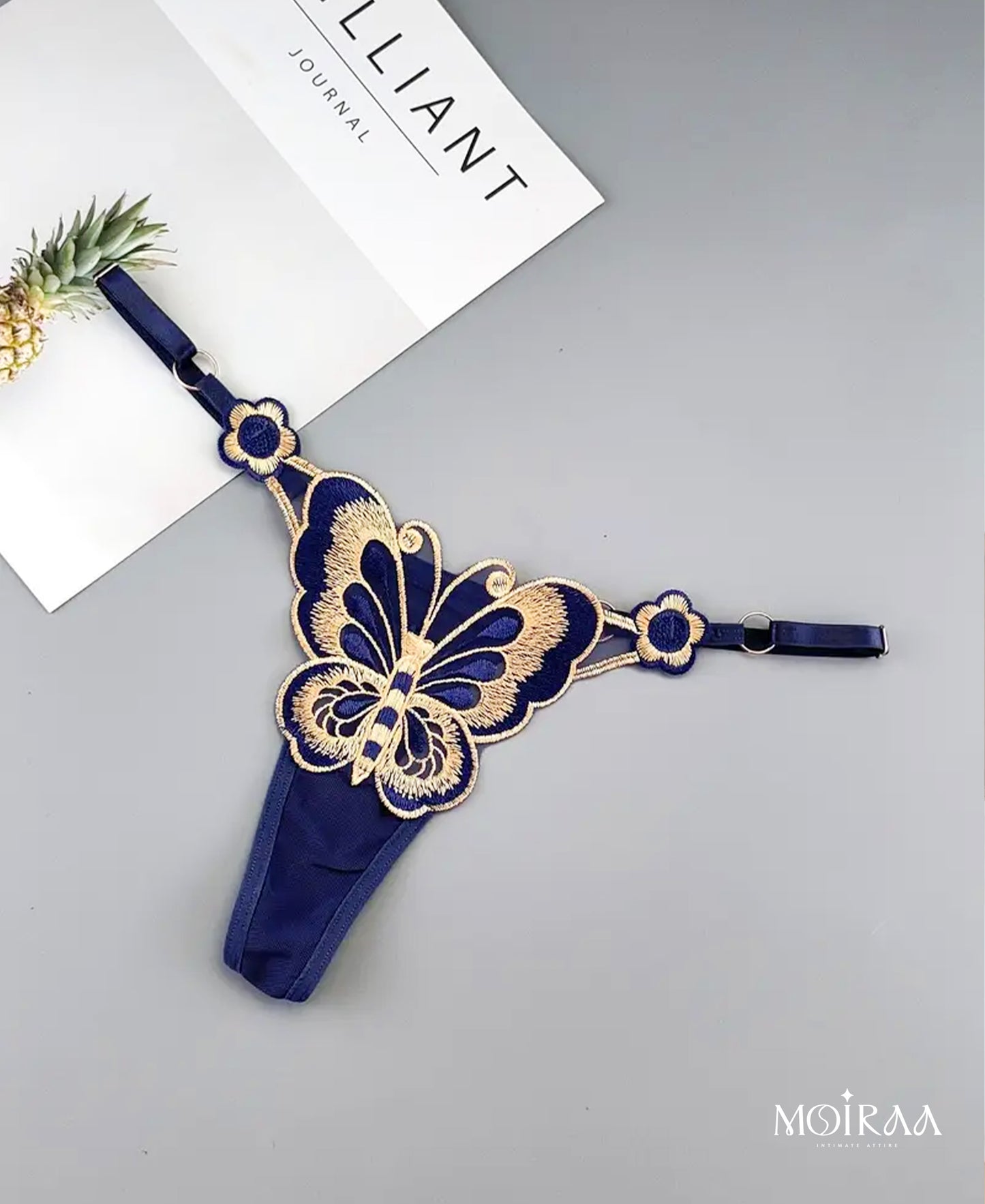 Butterfly Diva Embroidered Thongs