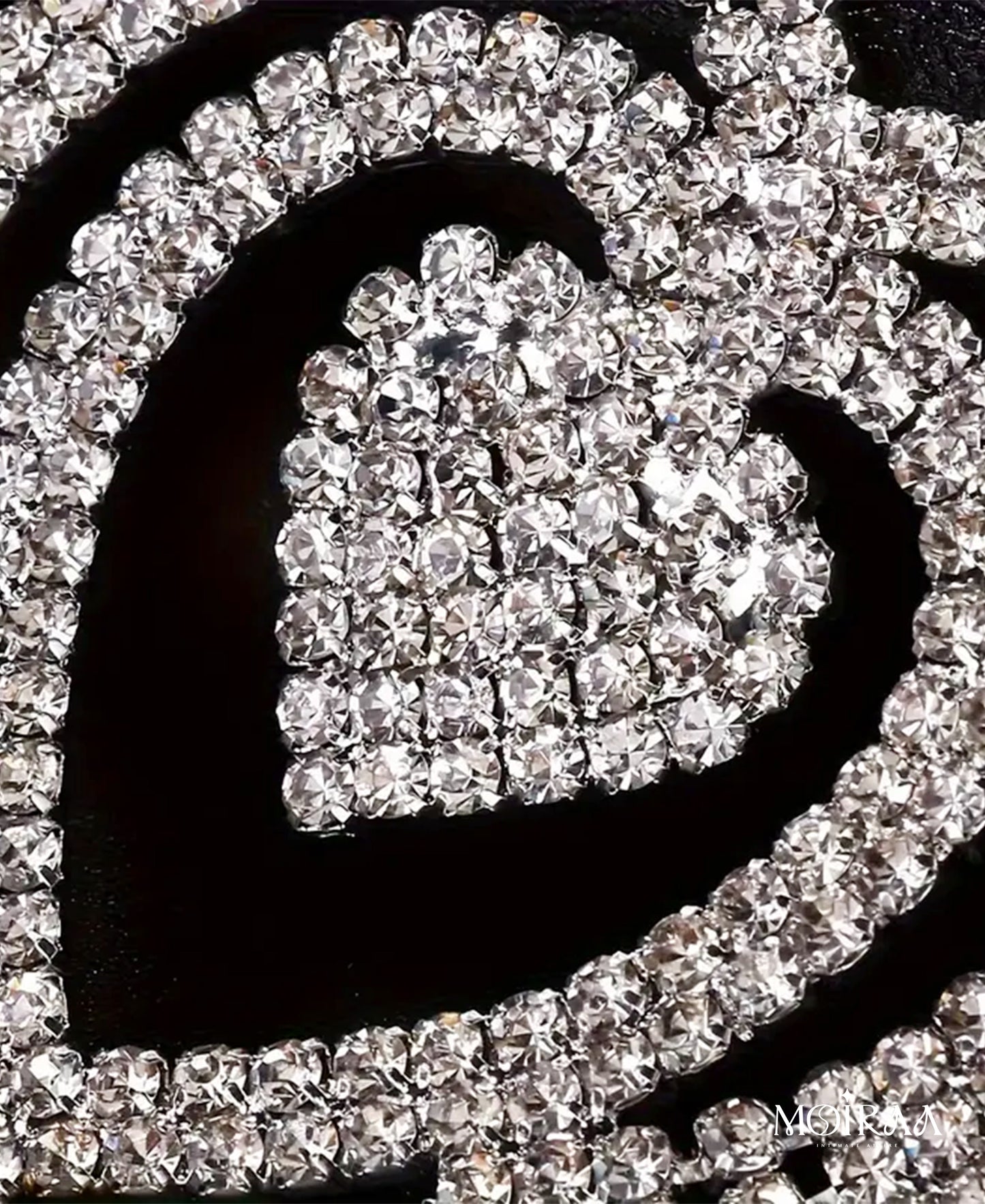Moiraa Heart Spark Rhinestone Thong