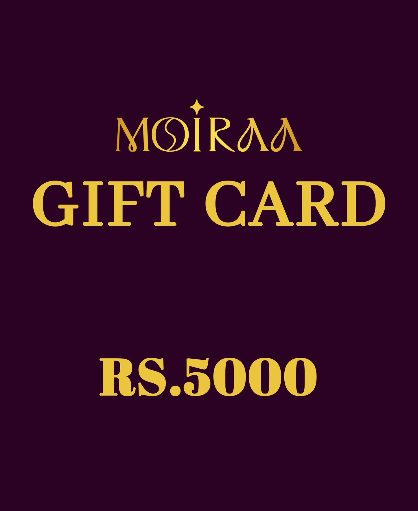 Rs.5,000 LKR Moiraa Gift Card