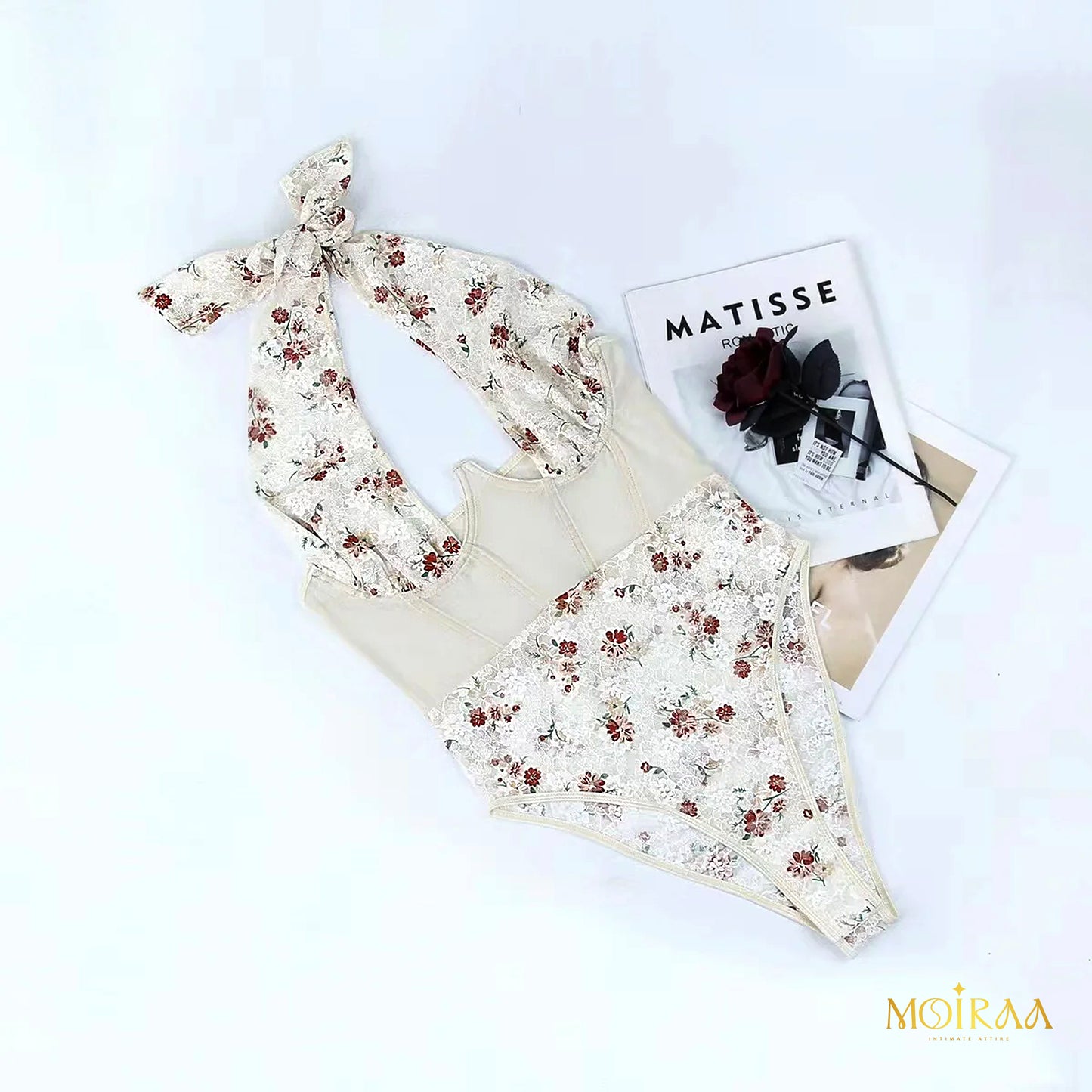 Lace Floral Print Bodysuit – Elegant, Sexy & Unforgettable