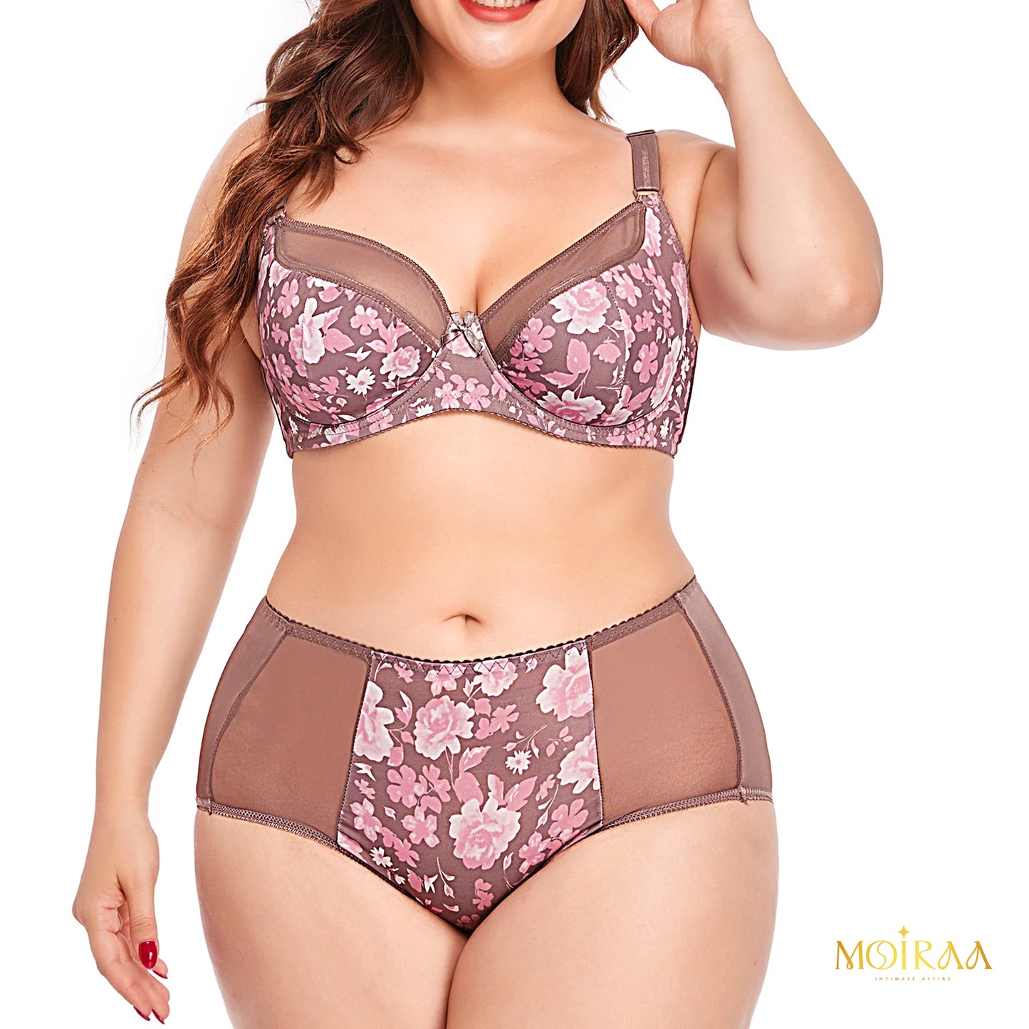 Plus Size Shaper & Full Cup Lace Bra Set