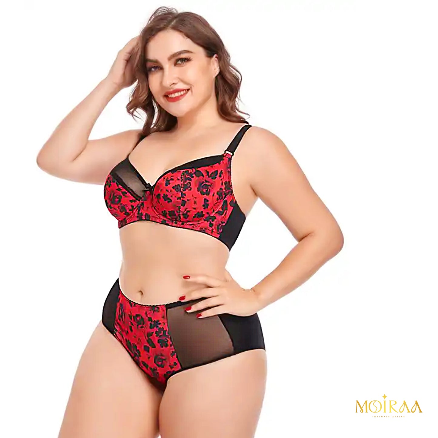Plus Size Shaper & Full Cup Lace Bra Set