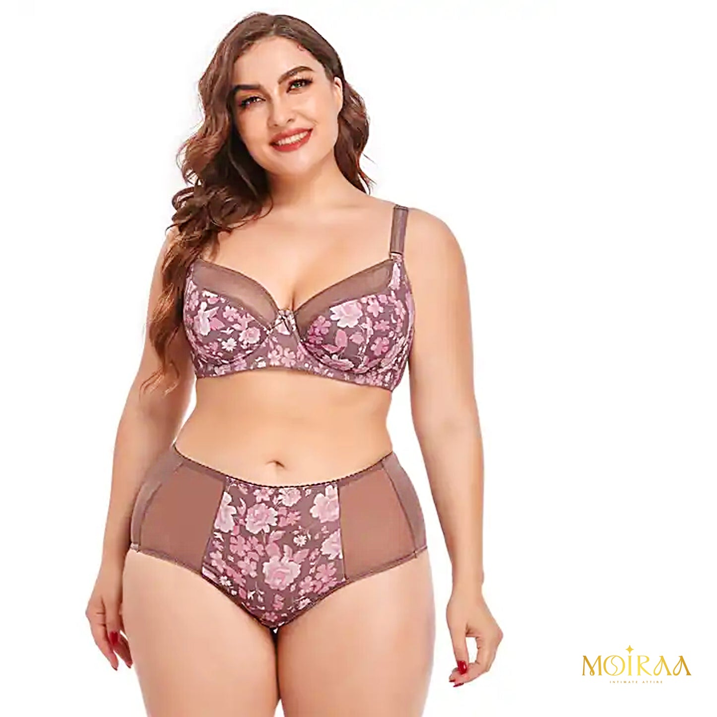 Plus Size Shaper & Full Cup Lace Bra Set