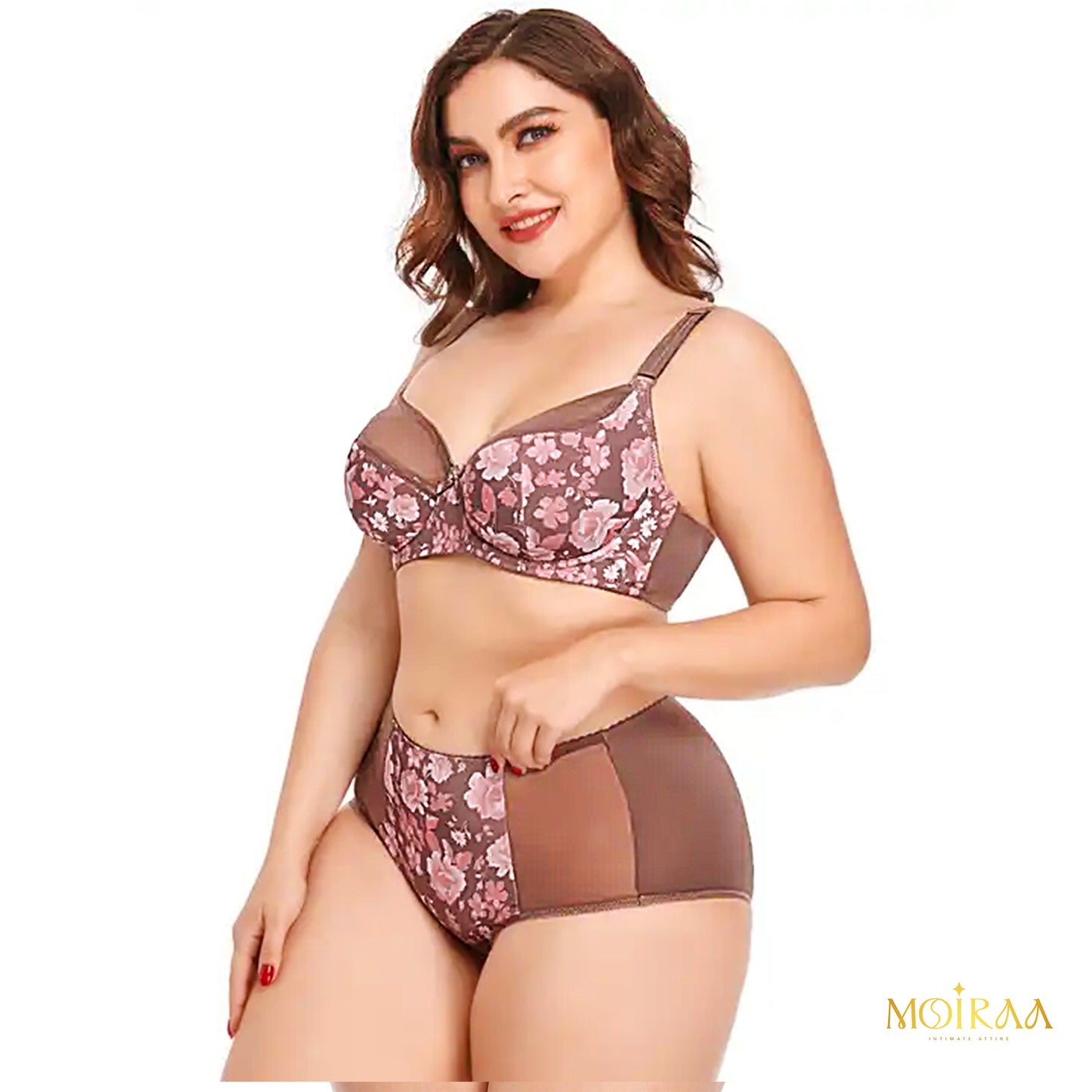 Plus Size Shaper & Full Cup Lace Bra Set