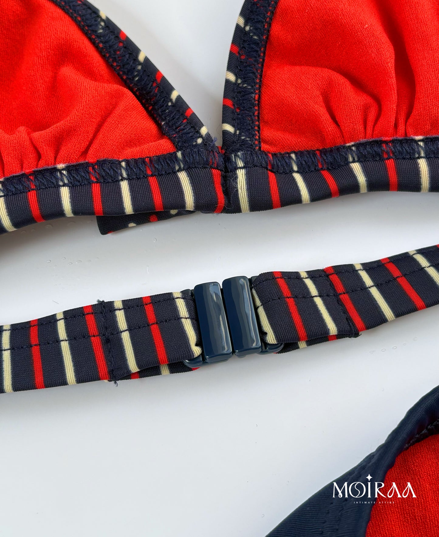 Moiraa Sea Level Riptide Longline Halter Bikini Set – Navy Blue