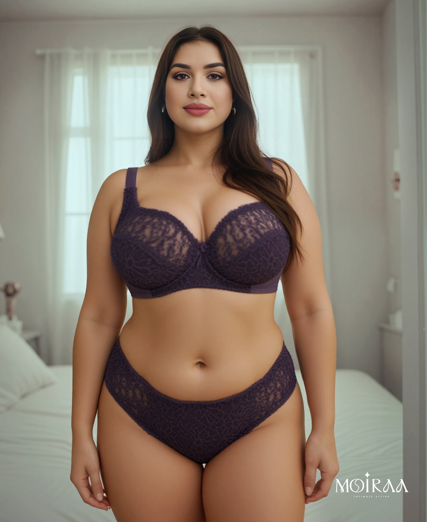 Camelia Plus Lace Set