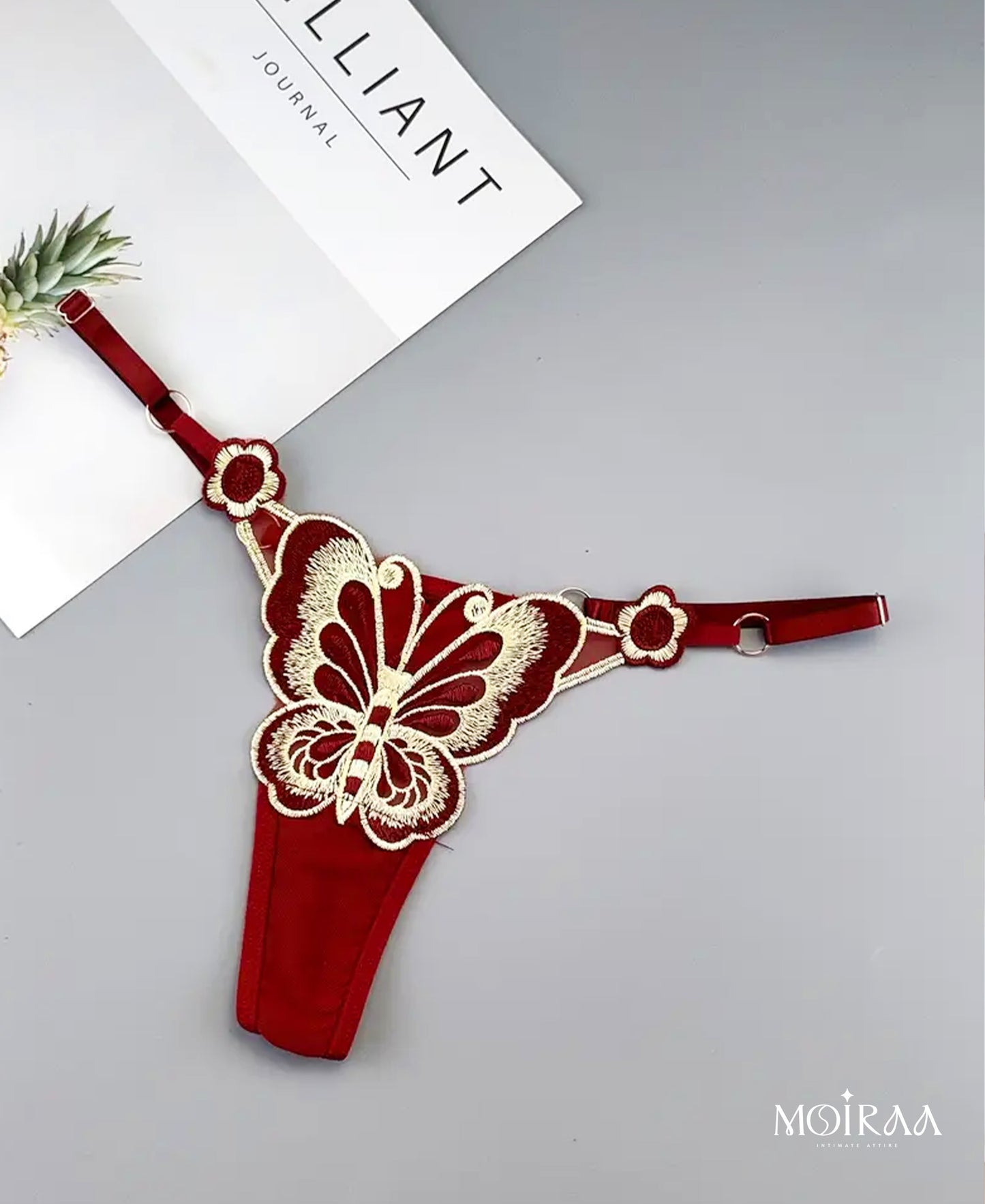 Butterfly Diva  Embroidered Thongs