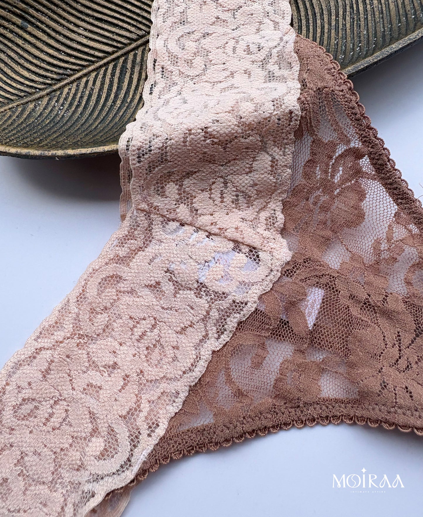 Mocha Elegance Lace Thong