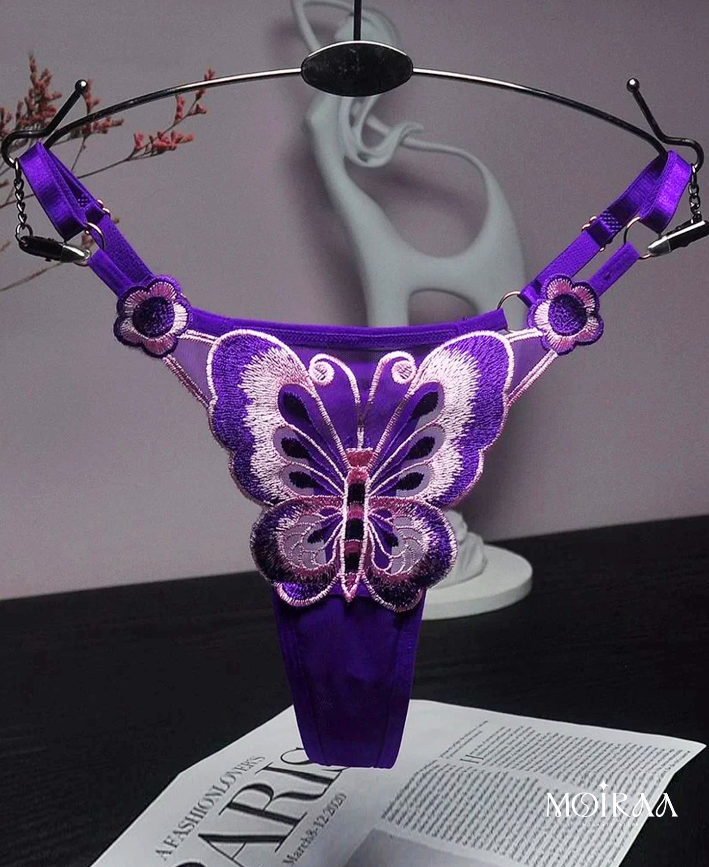Christina’s Butterfly Embroidery Thong