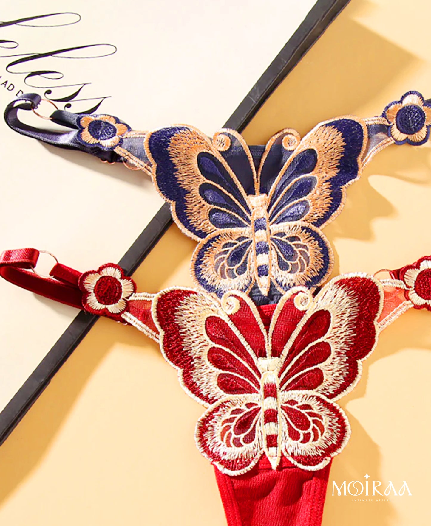 Christina’s Butterfly Embroidery Thong