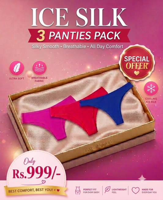 Marisa Ice Silk Panty Trio – Hipster, Bikini & Thong (3-Pack)
