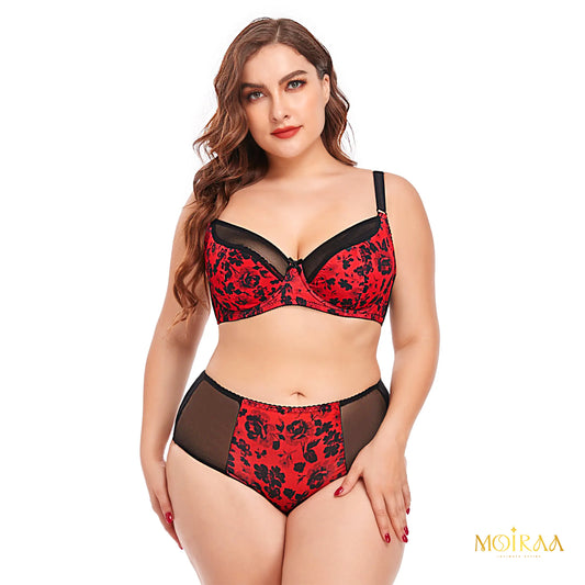 Plus Size Shaper & Full Cup Lace Bra Set