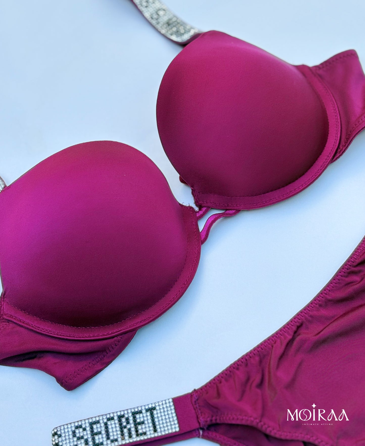 Moiraa Rhinestone Secret Bra & Panty Set
