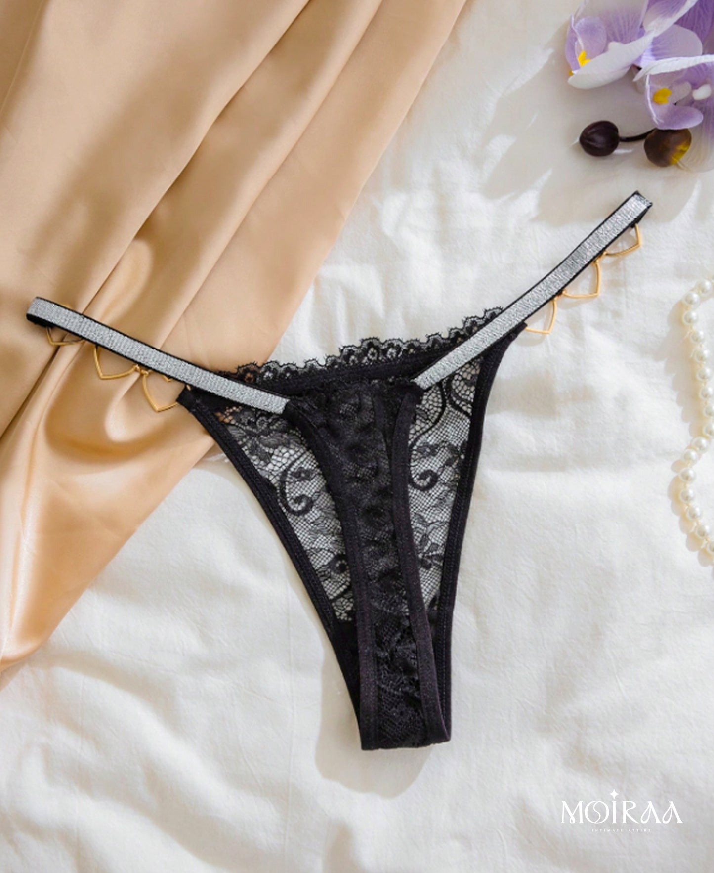 Noir Romance Thong