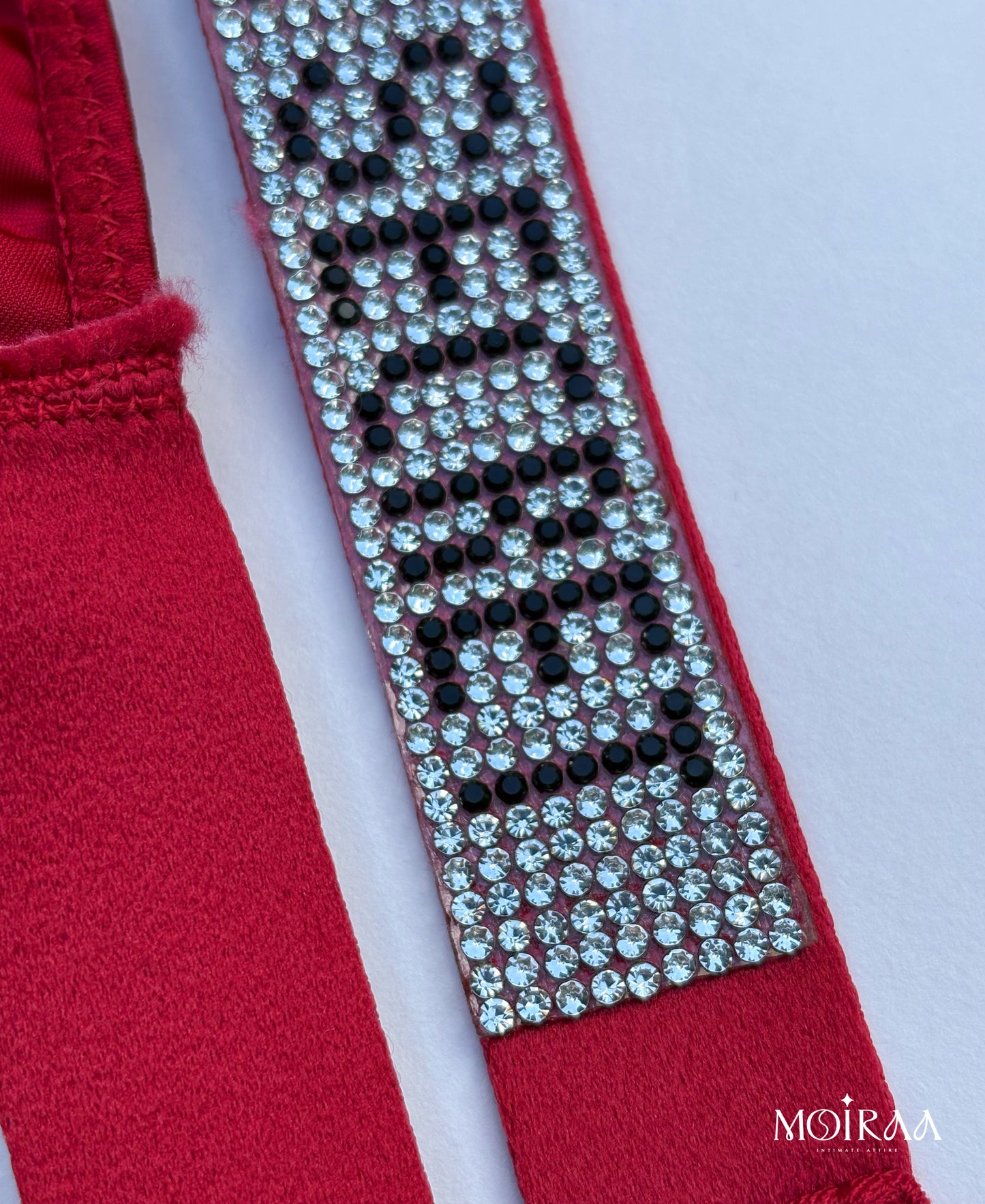 Red Rhinestone Bra & Panty Set